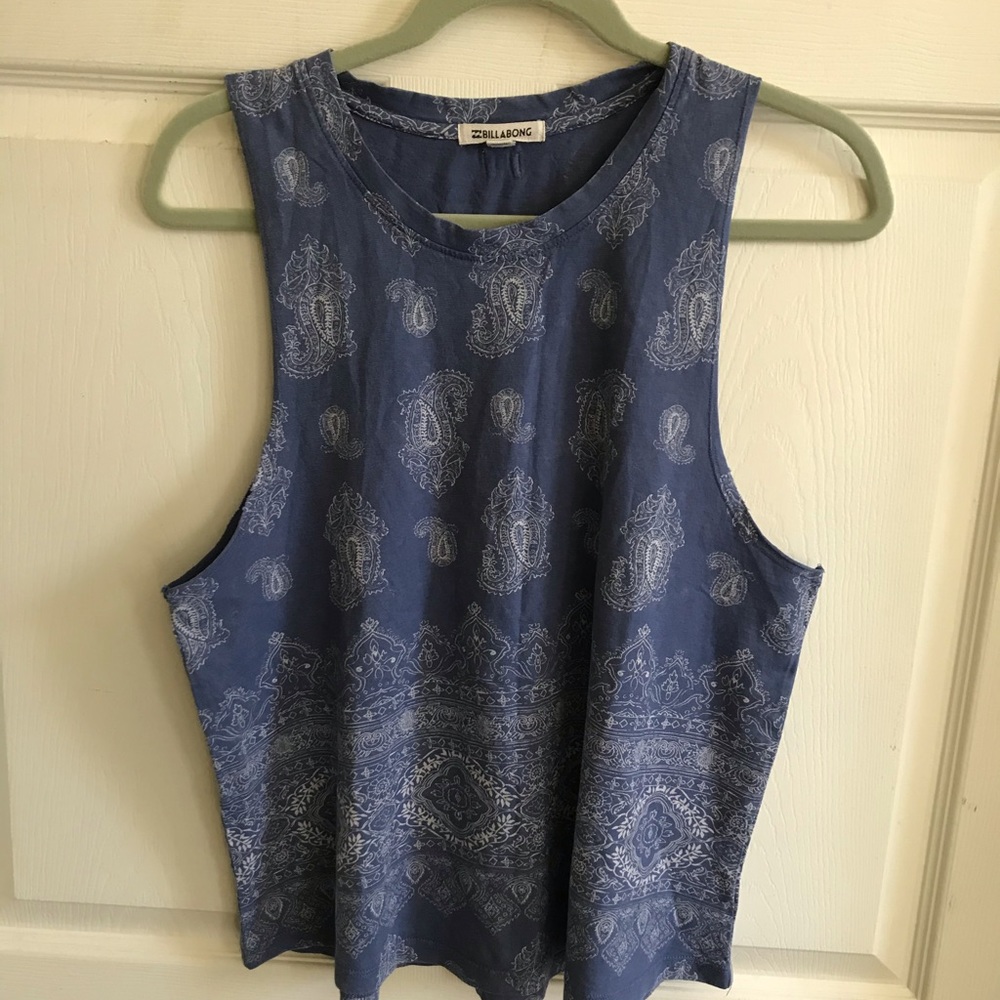 Billabong tank top blue L stretchy NEW